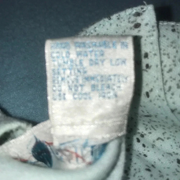 CURRANTS by Jeri-Jo minty blue with black, grey speckles, dolman sleeves size M - Picture 9 of 9